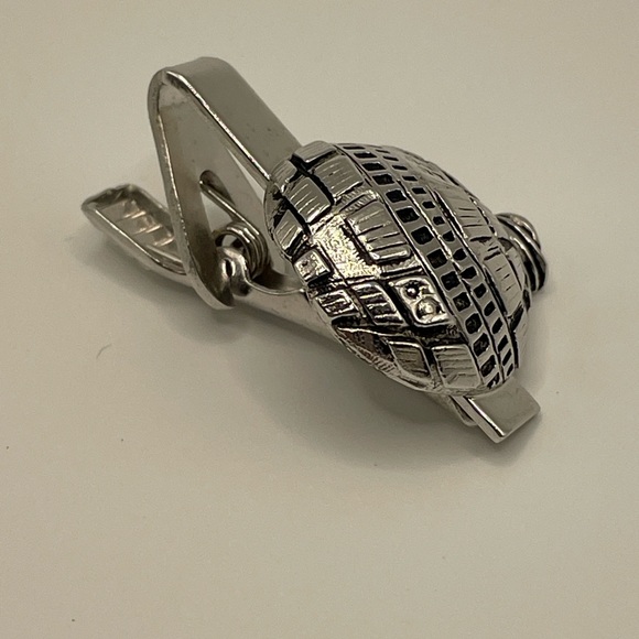 Rare Signed Rugin Hot Air Balloon Tie Clip - Ultra Scarce Vintage Silver Tone 🌎 - Picture 7 of 8